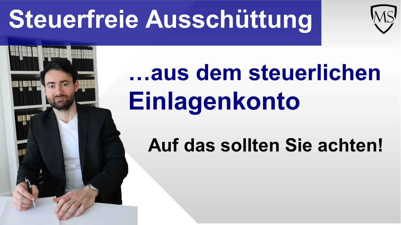 Ausschüttung steuerliches Einlagekonto